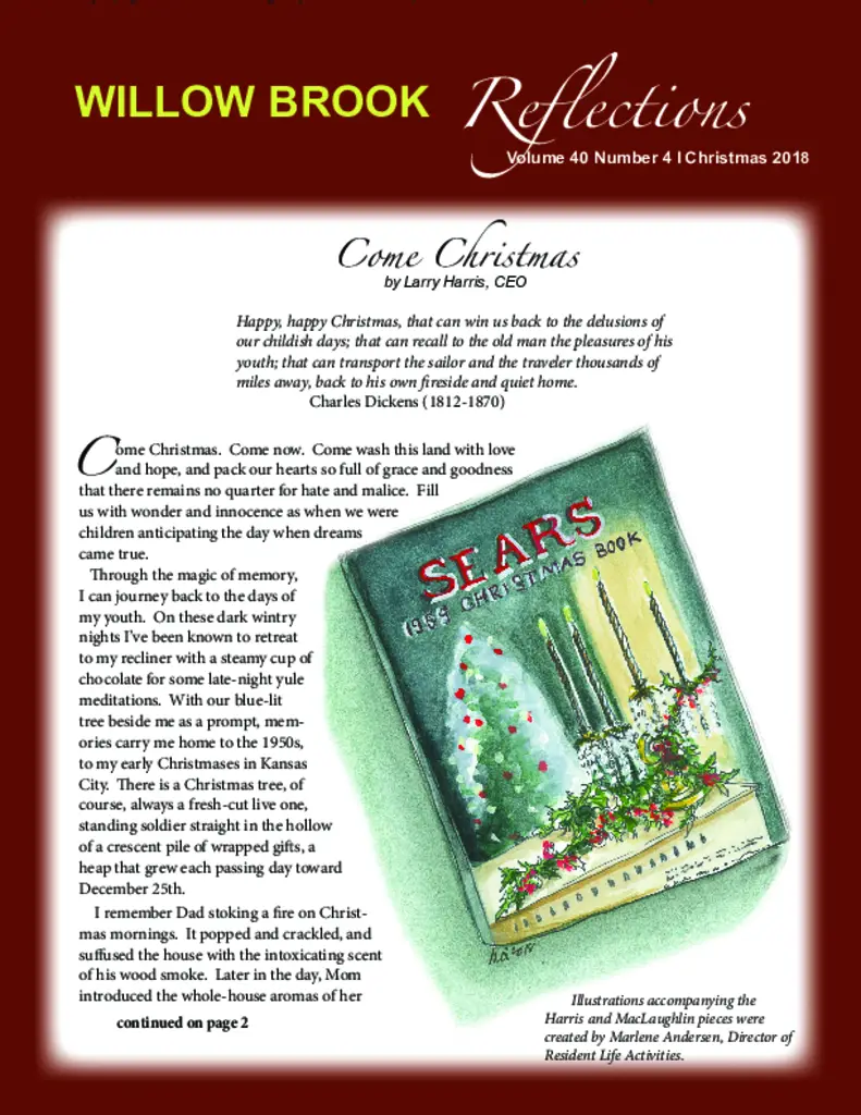 PDF Newsletter of Willow Brook Christian Communities, , , , , Delaware, OH - 39148-C00436^reflections-christmas-2018^8_pg