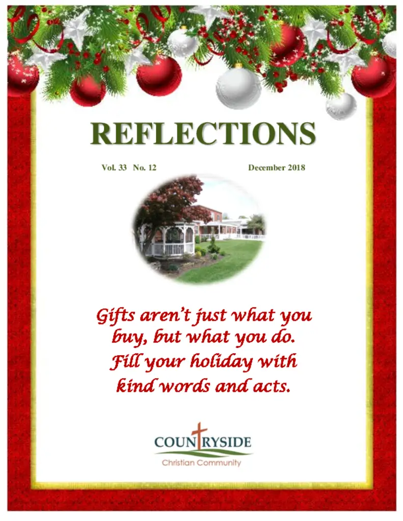 PDF Newsletter of Countryside Christian, , , , , Annville, PA - 39812-C00457^REFLECTIONS-December-2018^12_pg