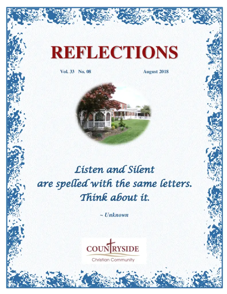 PDF Newsletter of Countryside Christian, , , , , Annville, PA - 39813-C00457^REFLECTIONS-August-2018^10_pg