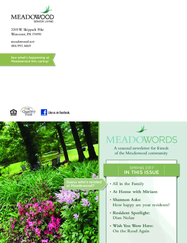 PDF Newsletter of Meadowood, , , , , Worcester, PA - 39854-C00458^0063-MEADOW_Newsletter1_DIGITAL_AE%92^4_pg