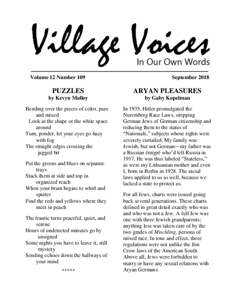 PDF Newsletter of Pennswood Village, , , , , Newtown, PA - 39910-C00460^Village-Voices-September-2018^10_pg