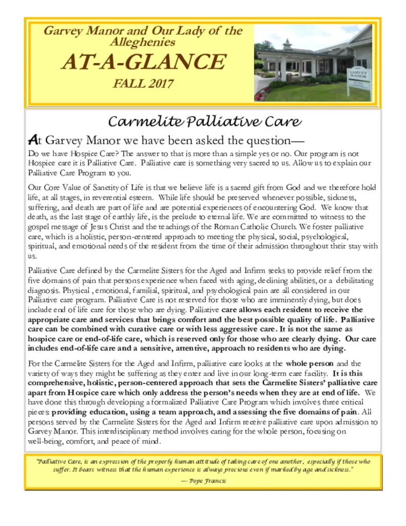 PDF Newsletter of Garvey Manor, , , , , Hollidaysburg, PA - 40408-C00481^Garvey_Manor_Newsletter_Fall_2017^6_pg