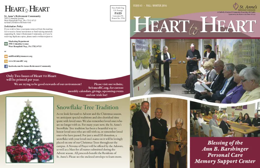 PDF Newsletter of St. Annes Retirement Community, , , , , Columbia, PA - 40725-C00498^H2H-Newsletter-Issue-43-Fall-Winter-2016^6_pg