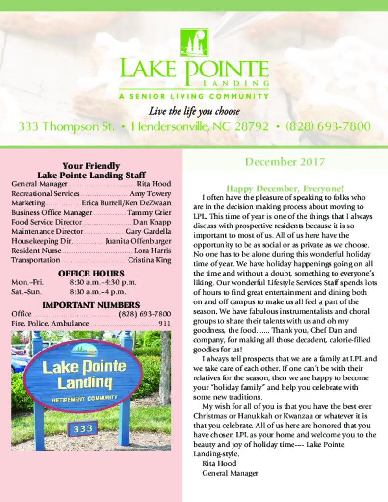 PDF Newsletter of Lake Pointe Landing, , , , , Hendersonville, NC - 4461-C00824^1tz6q89^8_pg
