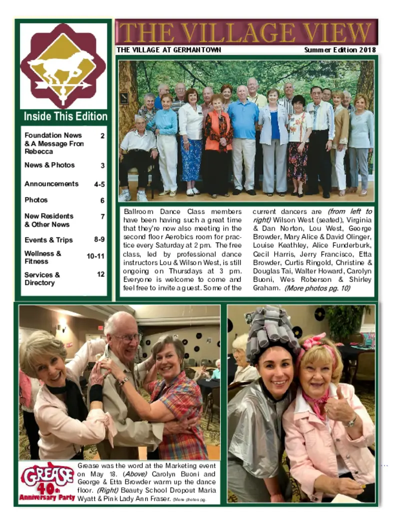 PDF Newsletter of The Village at Germantown, , , , , Germantown, TN - 44694-C00566^the_village_view_july_2018^12_pg