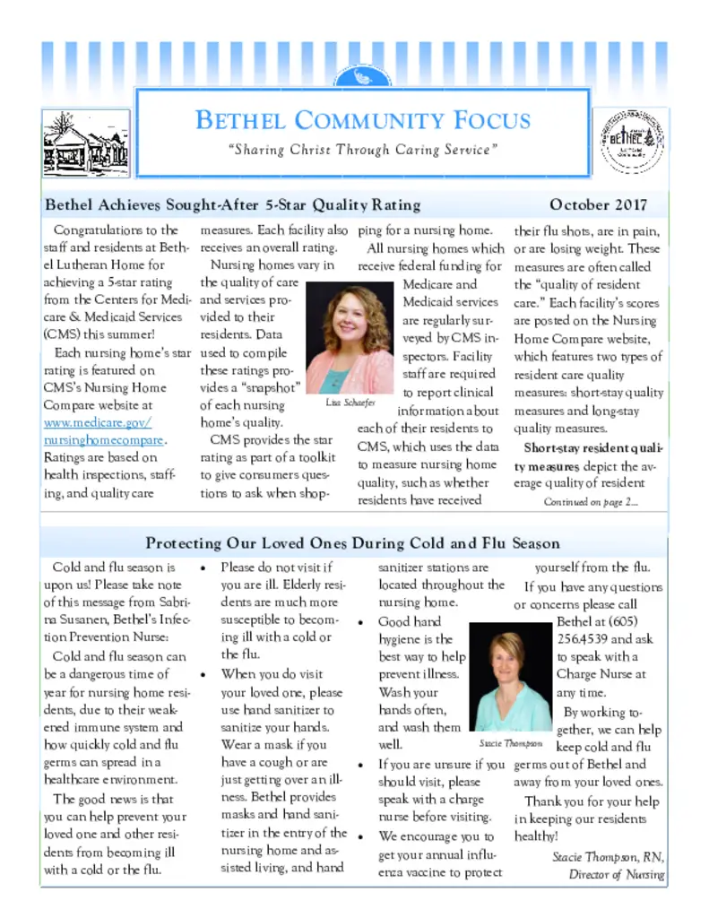 PDF Newsletter of Bethel Lutheran Home, , , , , Madison, SD - 45100-C00556^bethel_newsletter_november_2017^8_pg