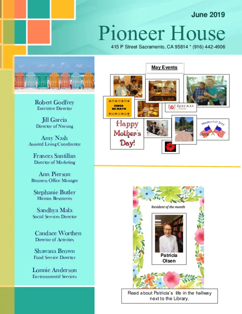 PDF Newsletter of Pioneer House, , , , , Sacramento, CA - 46407-C01861^Pioneer-House-News-June-19-2^4_pg