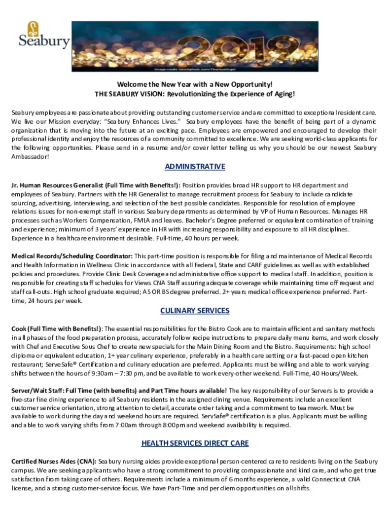 PDF Newsletter of Seabury, , , , , Bloomfield, CT - 4686-C00064^January-2019^3_pg