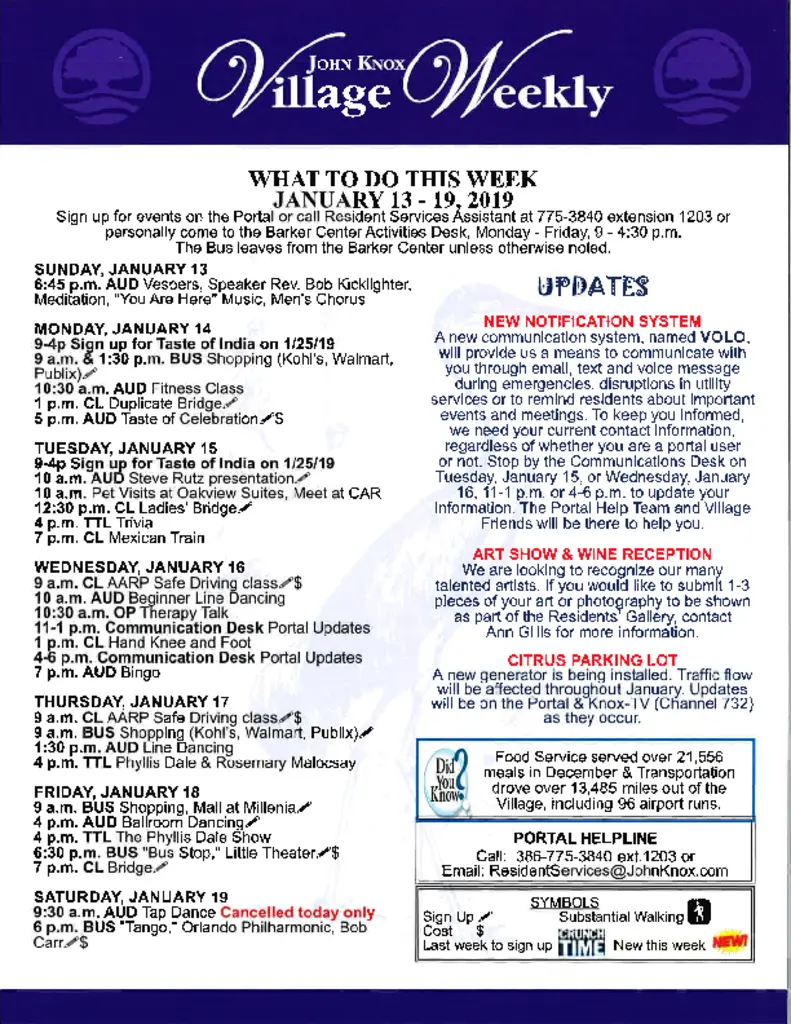 PDF Newsletter of John Knox Village of Central Florida, , , , , Orange City, FL - 5243-C00081^VW-Jan-13-19^4_pg
