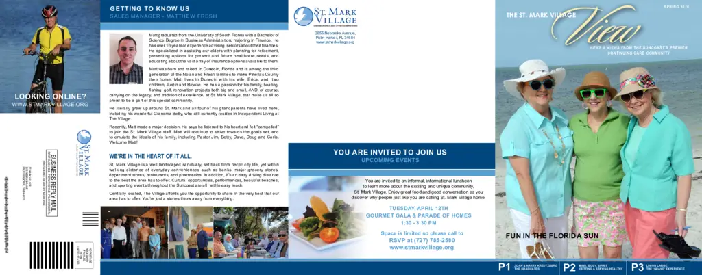 PDF Newsletter of St. Mark Village, , , , , Palm Harbor, FL - 5455-C00086^Newsletter-Spring-2016^2_pg