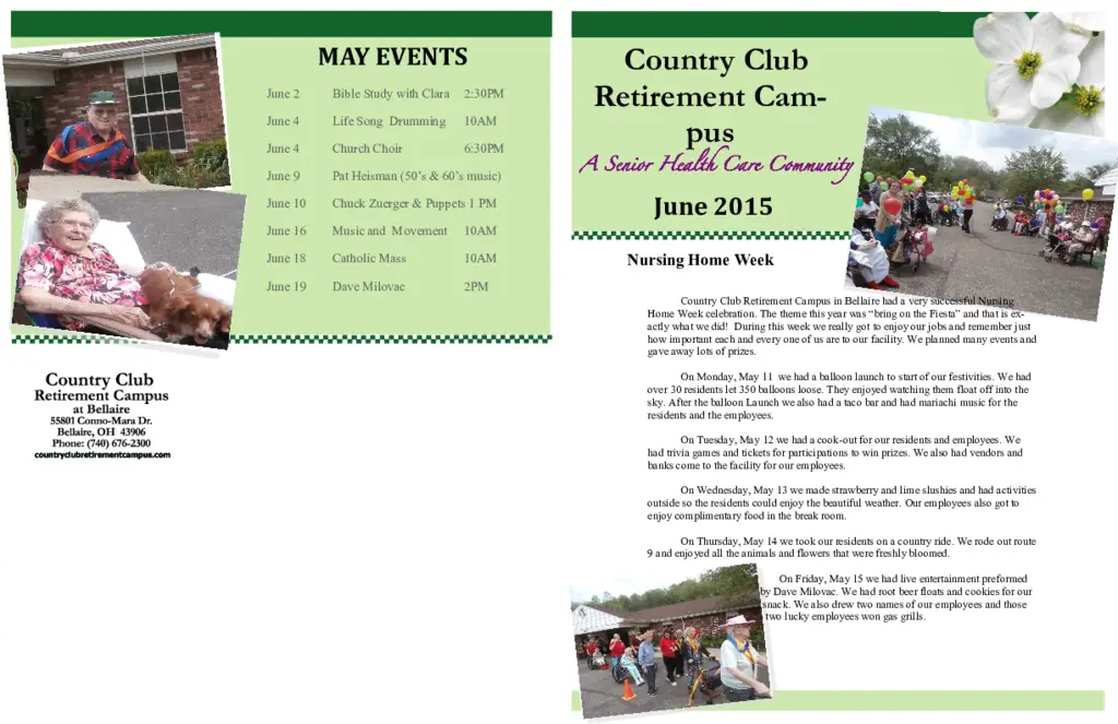 PDF Newsletter of Country Club Retirement Campus Bellaire, , , , , Bellaire, OH - 7565-C00859^ccrc-bellaire-newsletter-june-2015^2_pg