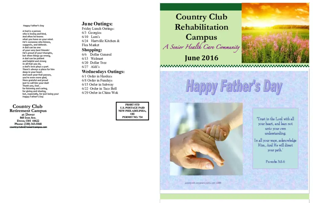 PDF Newsletter of Country Club Retirement Campus Dover, , , , , Dover, OH - 7584-C00861^ccrc-dover-newsletter-june-2016^2_pg_1