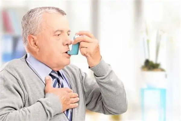 elderly breathing