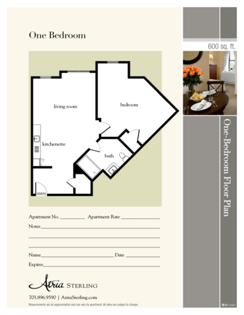 Floorplan of Atria Sterling, Assisted Living, Sterling, VA 4