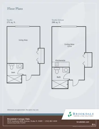 Floorplan of Brookdale Canopy Oaks, Assisted Living, Ocala, FL 1