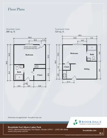 Floorplan of Brookdale Fort Myers Lakes Park, Assisted Living, Fort Myers, FL 1