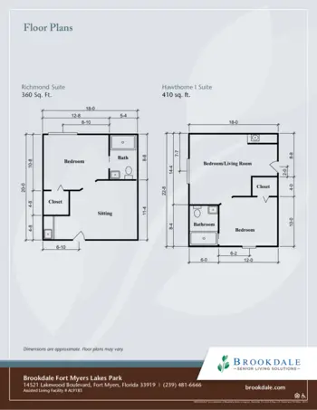Floorplan of Brookdale Fort Myers Lakes Park, Assisted Living, Fort Myers, FL 2