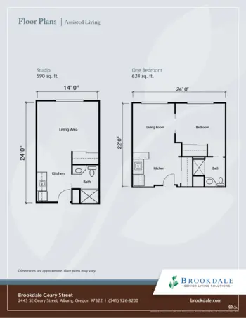 Floorplan of Brookdale Geary Street, Assisted Living, Memory Care, Albany, OR 1