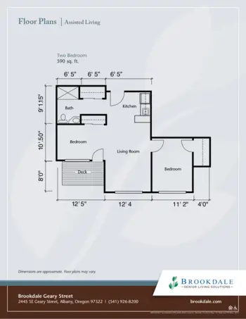 Floorplan of Brookdale Geary Street, Assisted Living, Memory Care, Albany, OR 2