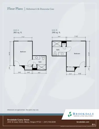 Floorplan of Brookdale Geary Street, Assisted Living, Memory Care, Albany, OR 3