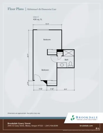 Floorplan of Brookdale Geary Street, Assisted Living, Memory Care, Albany, OR 4