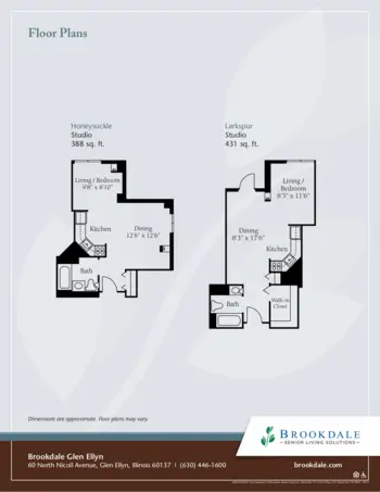 Floorplan of Brookdale Glen Ellyn, Assisted Living, Glen Ellyn, IL 1