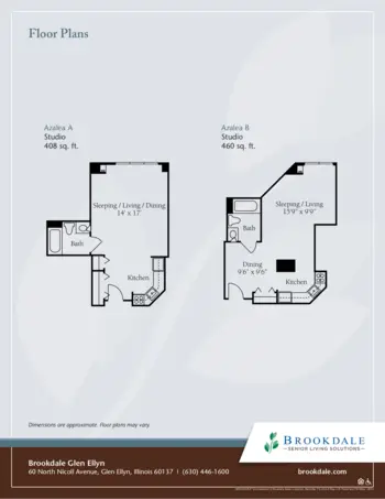 Floorplan of Brookdale Glen Ellyn, Assisted Living, Glen Ellyn, IL 2