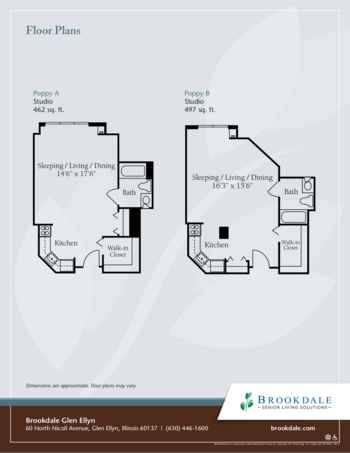 Floorplan of Brookdale Glen Ellyn, Assisted Living, Glen Ellyn, IL 3