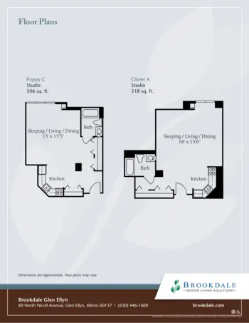 Floorplan of Brookdale Glen Ellyn, Assisted Living, Glen Ellyn, IL 4