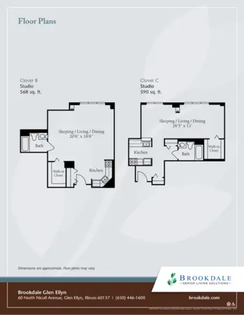Floorplan of Brookdale Glen Ellyn, Assisted Living, Glen Ellyn, IL 5
