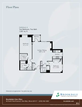 Floorplan of Brookdale Glen Ellyn, Assisted Living, Glen Ellyn, IL 16