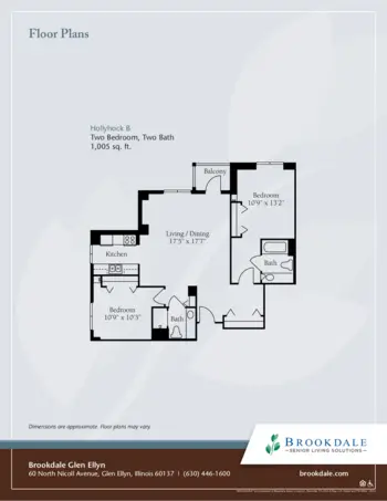 Floorplan of Brookdale Glen Ellyn, Assisted Living, Glen Ellyn, IL 17