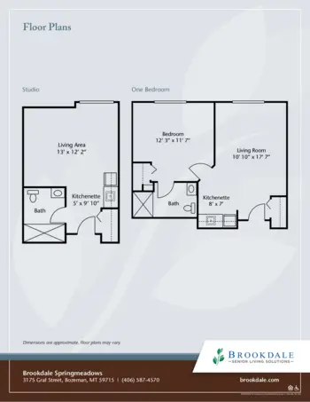 Floorplan of Brookdale Springmeadows, Assisted Living, Bozeman, MT 1