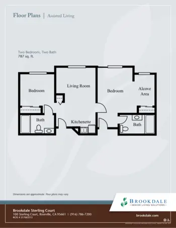 Floorplan of Brookdale Sterling Court, Assisted Living, Roseville, CA 2