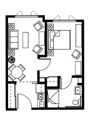 Floorplan of Brooking Park, Assisted Living, Memory Care, Chesterfield, MO 3