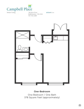 Floorplan of Campbell Place, Assisted Living, Bellefontaine, OH 3
