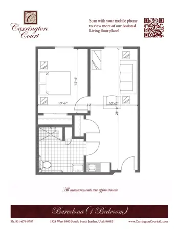 Floorplan of Carrington Court, Assisted Living, South Jordan, UT 4