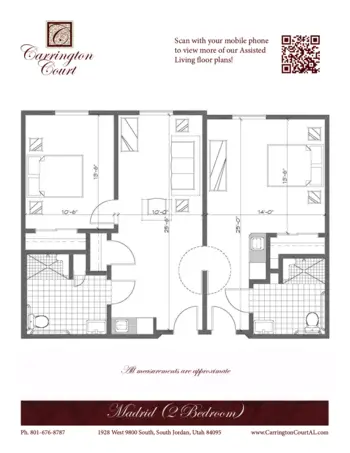 Floorplan of Carrington Court, Assisted Living, South Jordan, UT 16