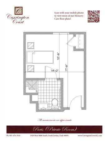 Floorplan of Carrington Court, Assisted Living, South Jordan, UT 1