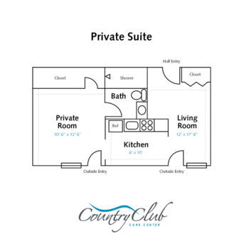 Floorplan of Country Club Care Center, Assisted Living, Warrensburg, MO 2