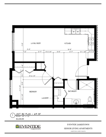 Floorplan of Eventide Jamestown Senior Living, Assisted Living, Jamestown, ND 4