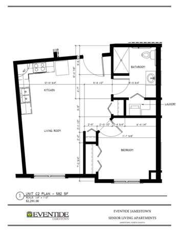 Floorplan of Eventide Jamestown Senior Living, Assisted Living, Jamestown, ND 6