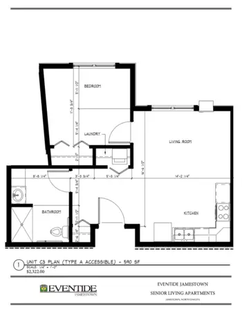 Floorplan of Eventide Jamestown Senior Living, Assisted Living, Jamestown, ND 7