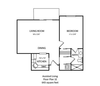 Floorplan of Georgetown Place, Assisted Living, Fort Wayne, IN 1