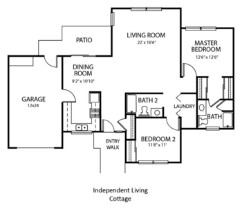 Floorplan of Georgetown Place, Assisted Living, Fort Wayne, IN 4