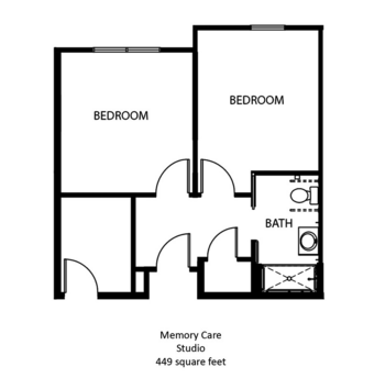 Floorplan of Georgetown Place, Assisted Living, Fort Wayne, IN 6