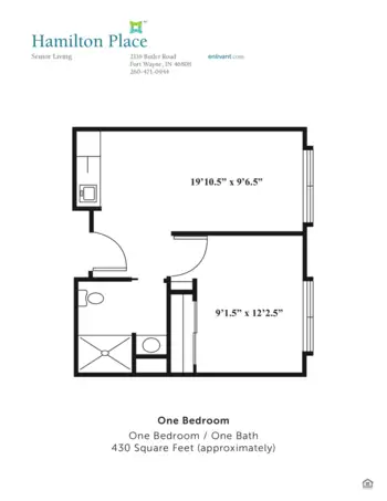 Floorplan of Hickory Place, Assisted Living, Levelland, TX 2