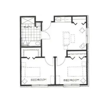 Floorplan of Hickory Woods Retirement Center, Assisted Living, Murray, KY 3