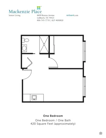 Floorplan of MacKenzie Place, Assisted Living, Lubbock, TX 2