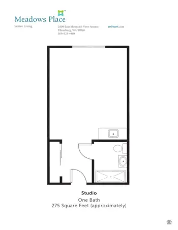 Floorplan of Meadows Place, Assisted Living, Ellensburg, WA 1